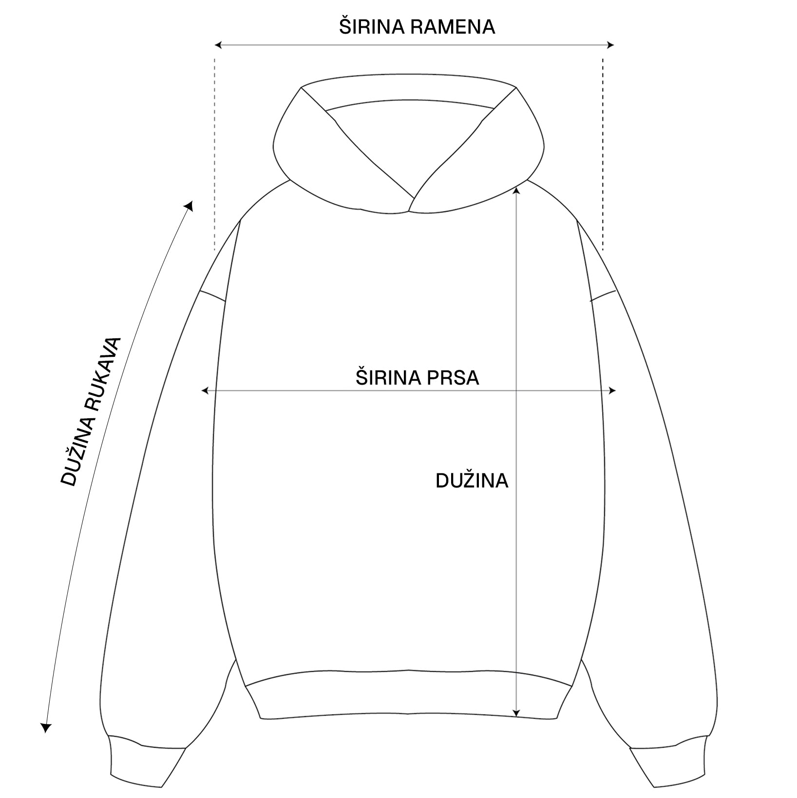 Dukserica size guide