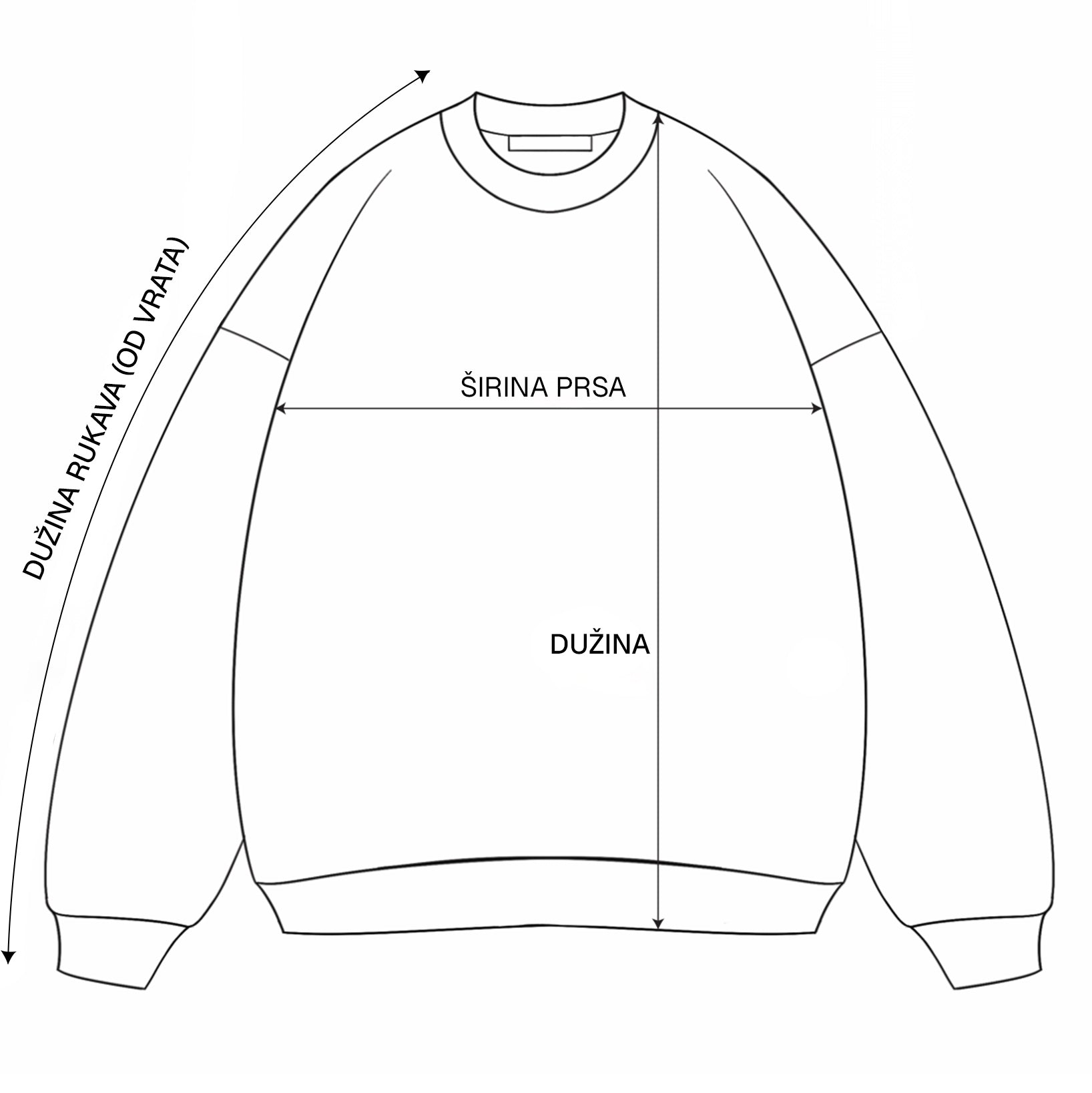 Majica size guide
